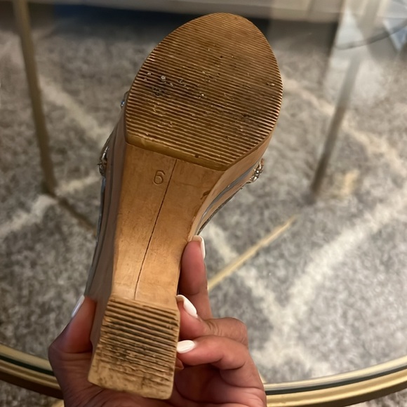 Vintage Sky retro wooden platform wedge heels - Picture 14 of 16